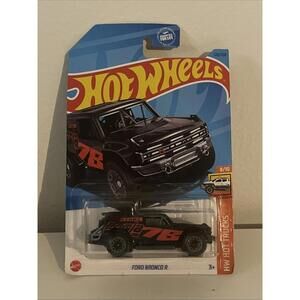 Hot Wheels 2021 HW Hot Trucks Ford Bronco R 8/10 Black 78 Diecast Car 1:64 Scale